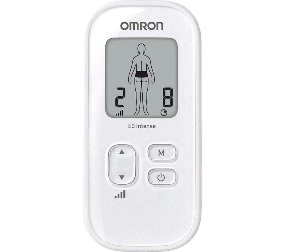 OMRON E3 Intense Portable TENS Device, White