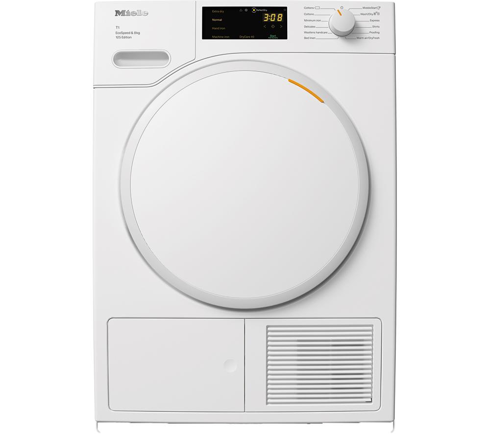 MIELE T1 TWC660WP WiFi-enabled 8 kg Heat Pump Tumble Dryer - White, White thumbnail