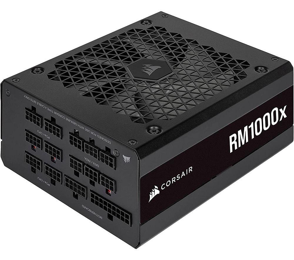 Corsair RM750x 80 PLUS Gold Fully Modular ATX 750 Watt Power Supply (135 mm Magnetic Levitation Fan, Wide Compatibility, Reliabile Japanese Capacitors, Extremely Fast Wake-from-Sleep) UK - Black