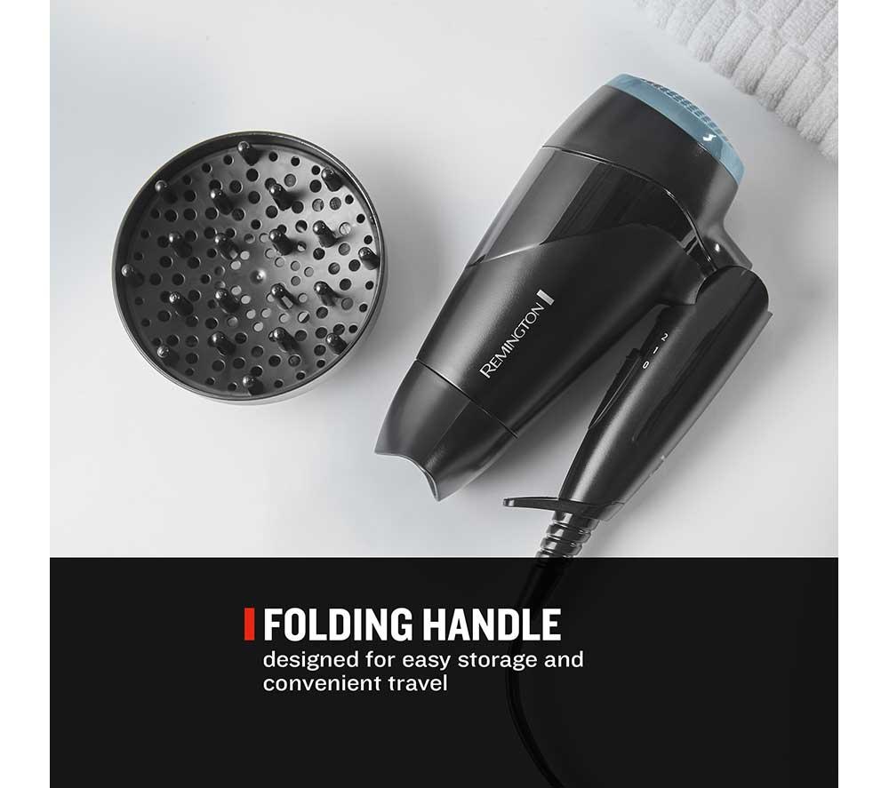 REMINGTON On The Go D1500 Compact Hair Dryer - Black image number 5 of 11