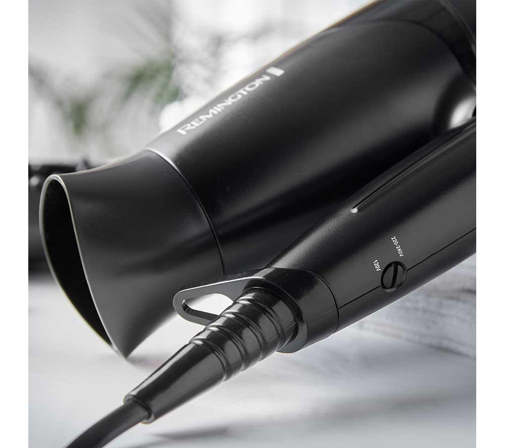 REMINGTON On The Go D1500 Compact Hair Dryer - Black image number 7 of 11
