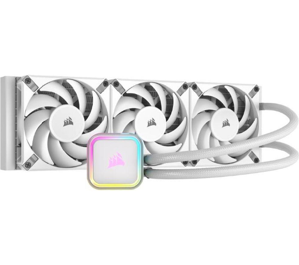 CORSAIR iCUE H150i RGB ELITE Liquid 360 mm CPU Cooler - RGB LED, White