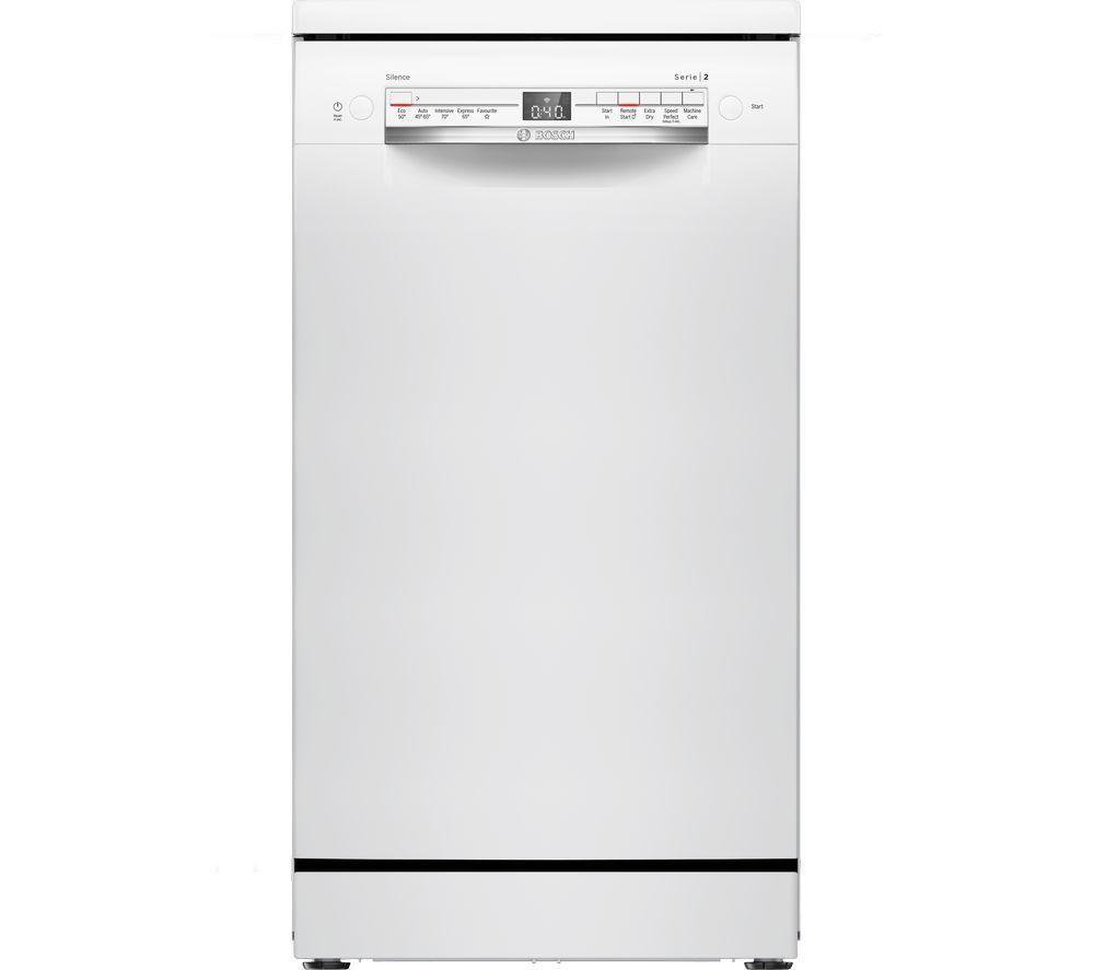 Bosch Series 2 SPS2IKW01G Slimline WiFi-enabled Dishwasher - White, White