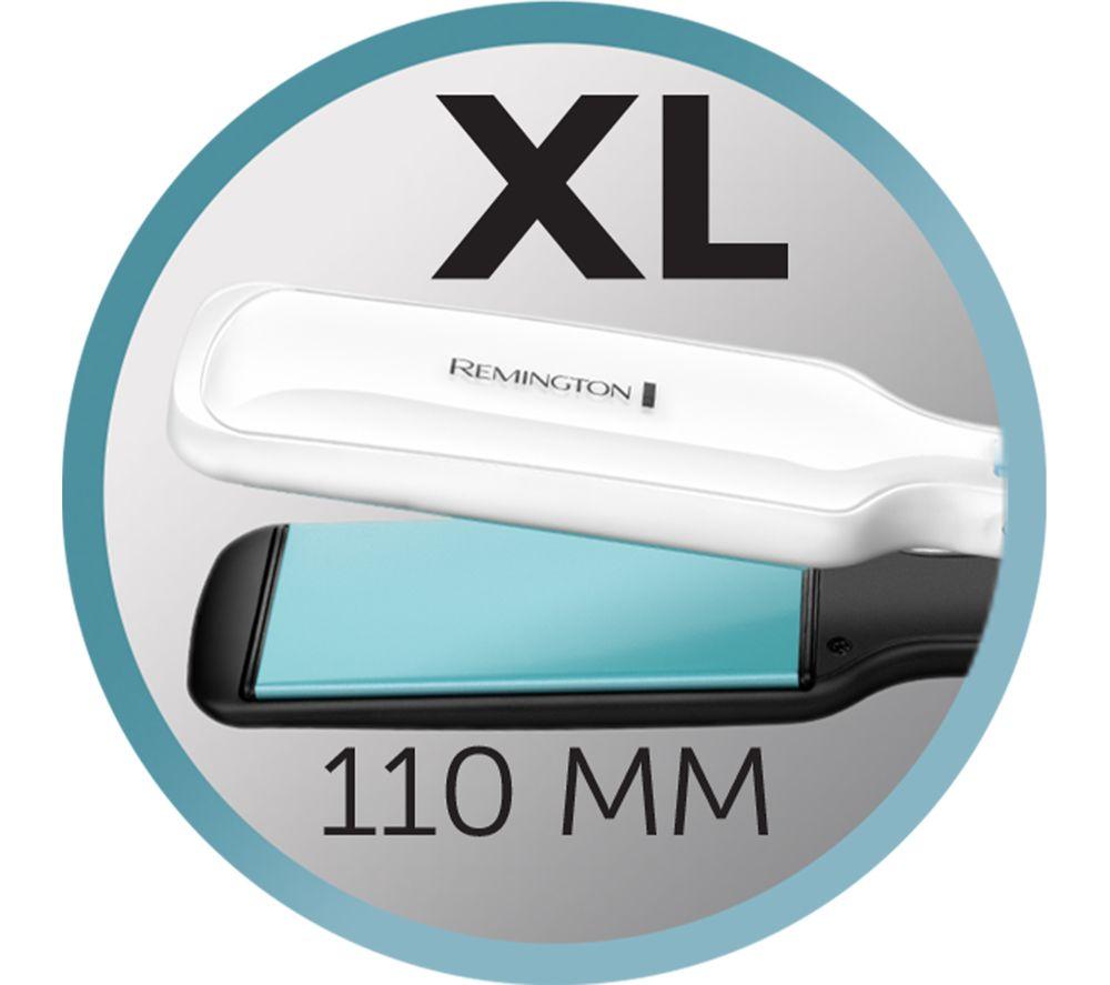 REMINGTON Shine Therapy S8550 Hair Straightener - White & Blue image number 8 of 9