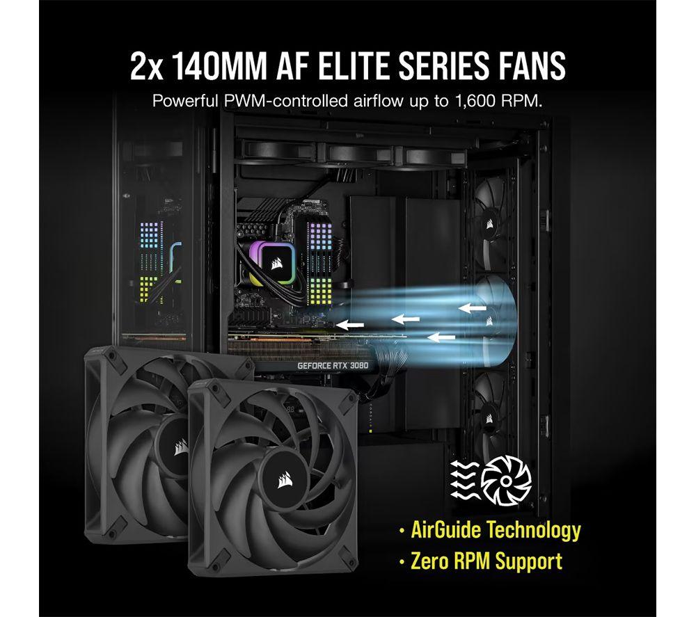 CORSAIR iCUE H115i RGB ELITE Liquid 280 mm CPU Cooler - RGB LED image number 4 of 5