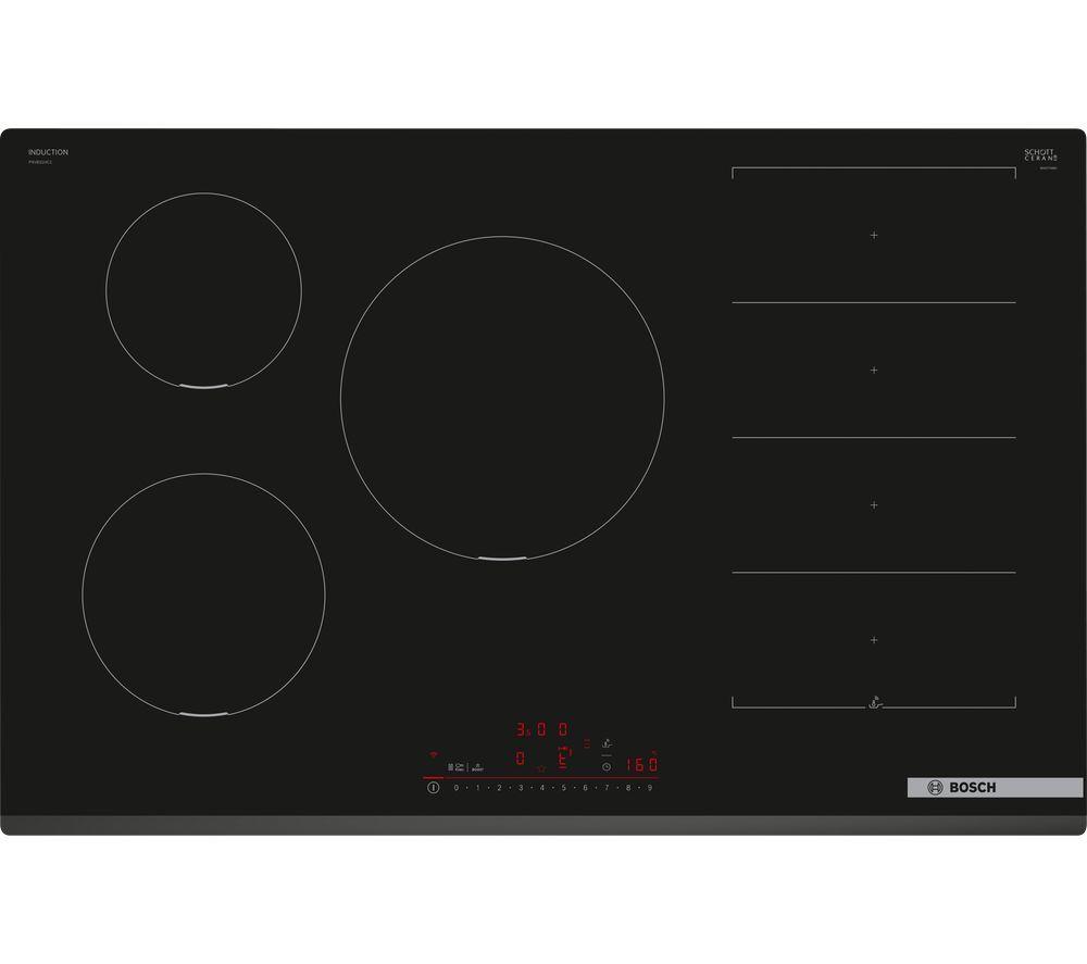 BOSCH Series 6 PXV831HC1E 80 cm Electric Induction Hob - Black, Black