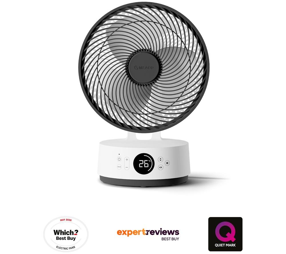 MEACO Sefte 10&rdquo; Table Air Circulator Fan - White image number 2 of 17