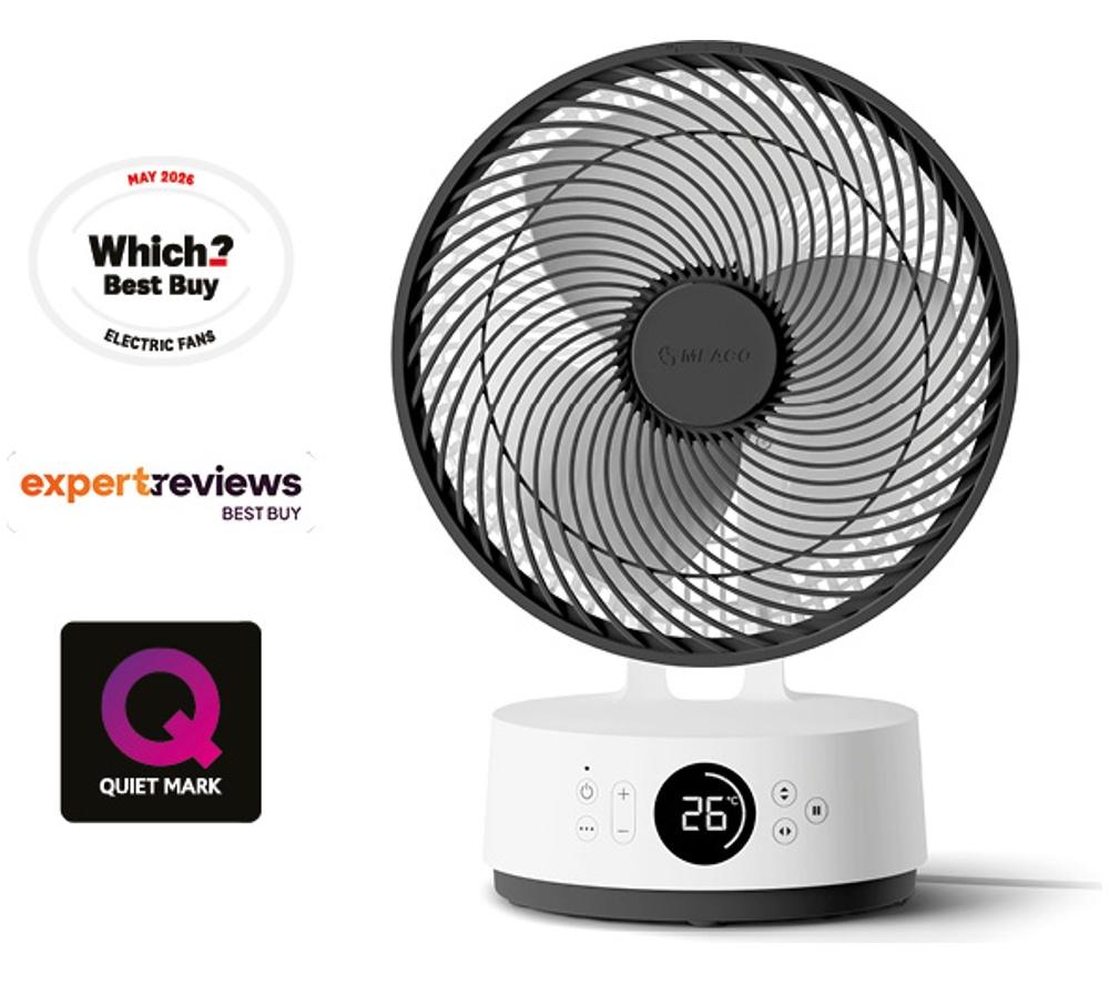 MEACO Sefte 10&rdquo; Table Air Circulator Fan - White image number 3 of 17