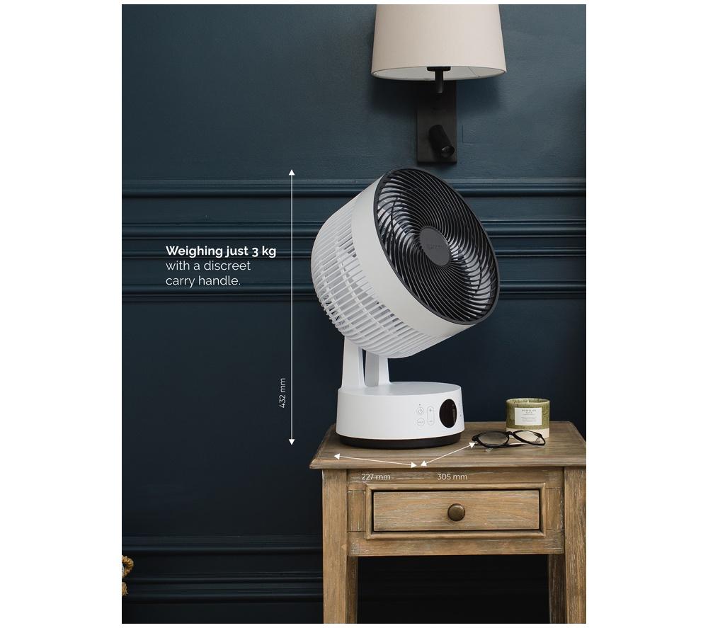 MEACO Sefte 10&rdquo; Table Air Circulator Fan - White image number 4 of 17
