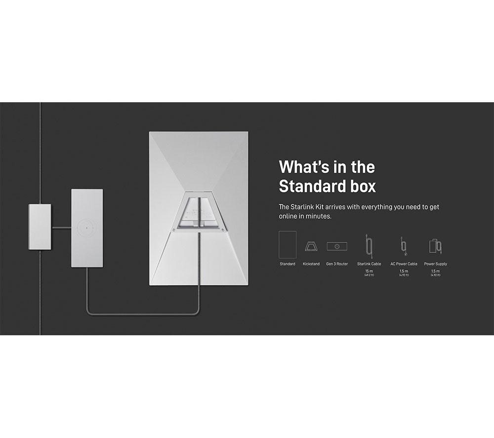 STARLINK Standard Satellite Antenna & WiFi Router Kit (New Gen) - Tri-band image number 10 of 12
