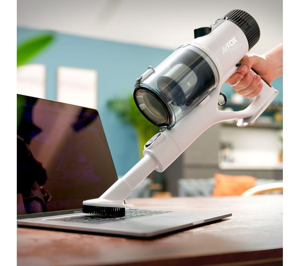 GTECH AirFOX Platinum Cordless Bagless Vacuum Cleaner - Silver & White image number 4 of 10