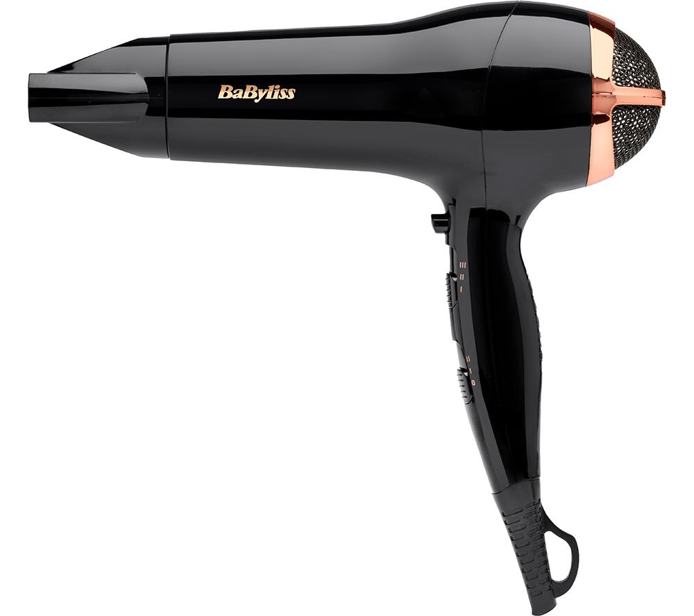 BABYLISS Rose Lustre 5736DU Hair Dryer - Black & Rose Gold