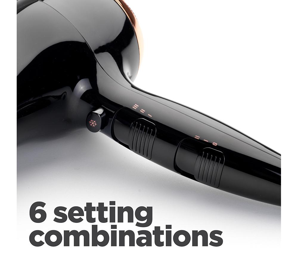 BABYLISS Rose Lustre 5736DU Hair Dryer - Black & Rose Gold image number 5 of 7
