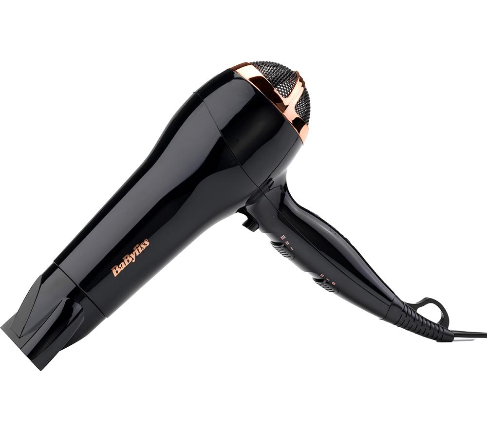 BABYLISS Rose Lustre 5736DU Hair Dryer - Black & Rose Gold image number 6 of 7