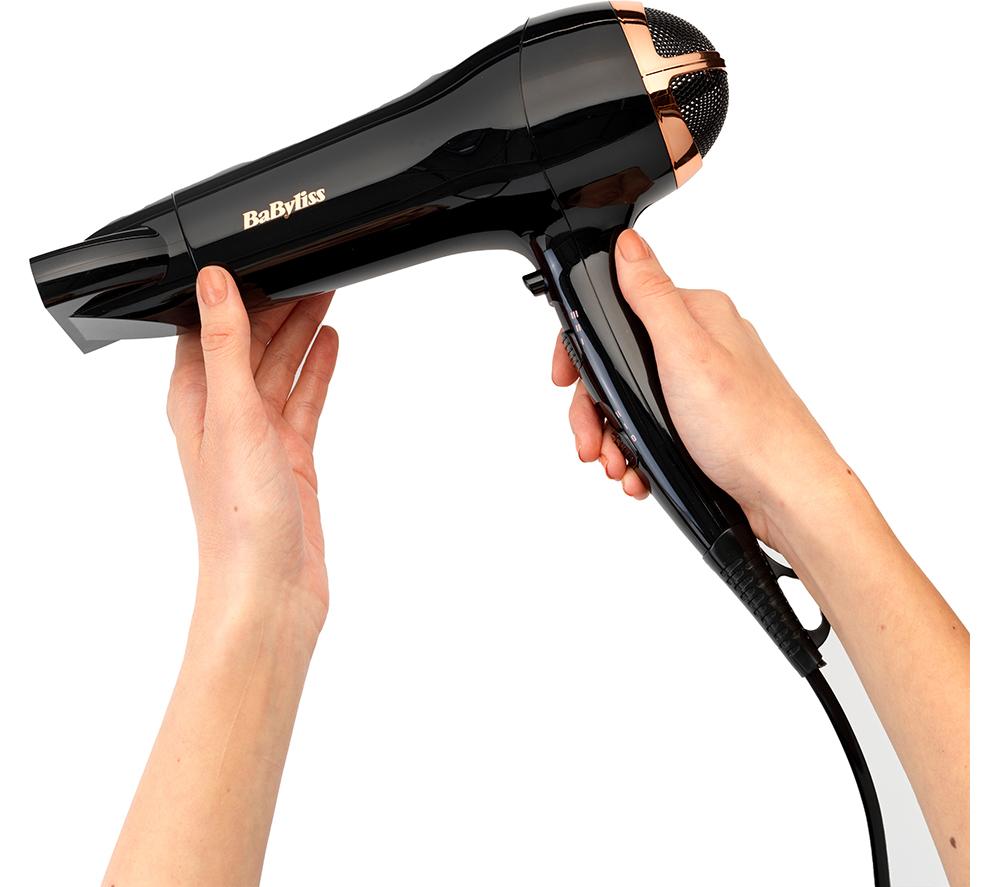 BABYLISS Rose Lustre 5736DU Hair Dryer - Black & Rose Gold image number 7 of 7