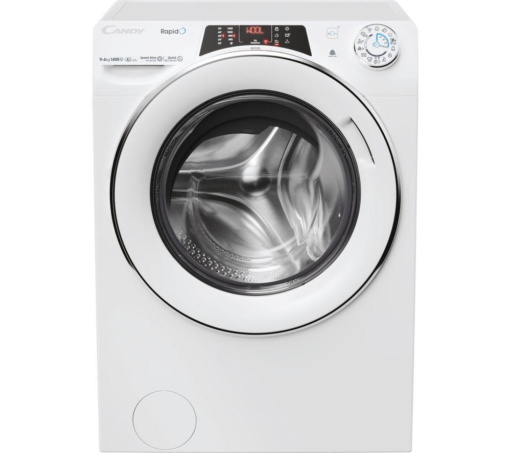 CANDY RapidO ROW4964DWMC7-80 WiFi-enabled 9 kg Washer Dryer – White, White