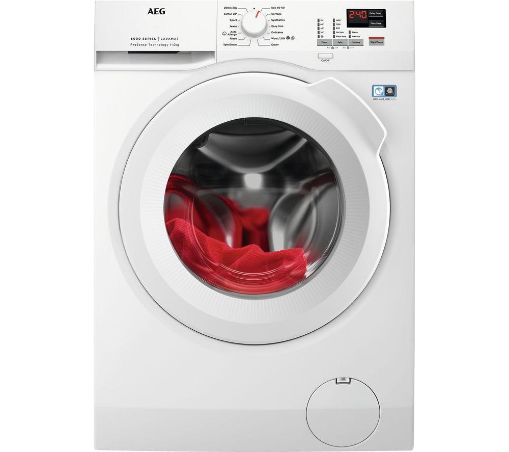 AEG 6000 ProSense L6FBK141B 10 kg 1400 Spin Washing Machine - White, White