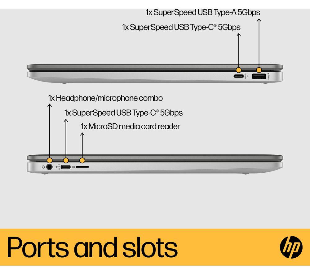 HP 15a-na0503sa 15.6' Chromebook - Intel® Celeron®,128 GB eMMC, Silver - image 5