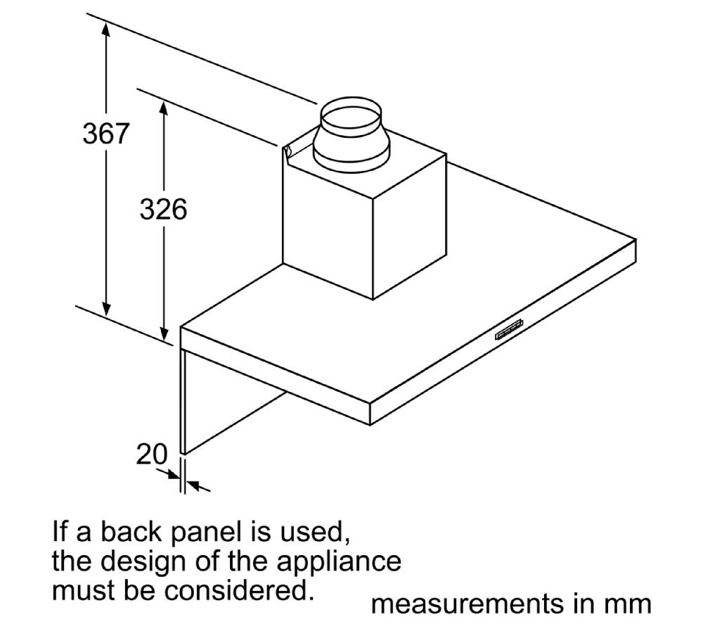 BOSCH Series 2 DWB66BC60B Chimney Cooker Hood - Black image number 6 of 7