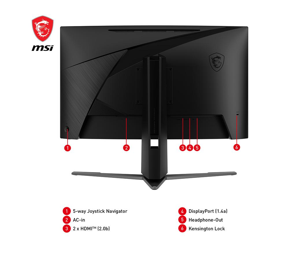 MSI MAG 27CQ6PF Quad HD 27" Curved VA LCD Gaming Monitor - Black image number 10 of 20