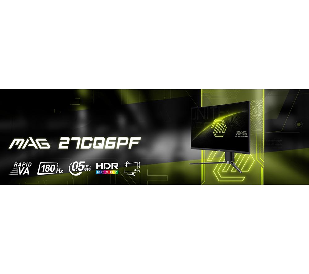 MSI MAG 27CQ6PF Quad HD 27" Curved VA LCD Gaming Monitor - Black image number 12 of 20