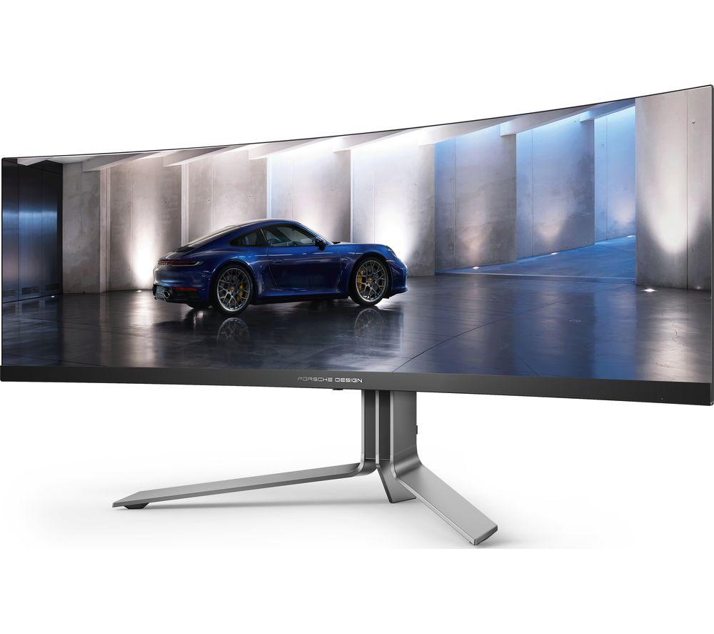 AOC PD49 5K Ultra HD 49" Curved Quantum Dot QD-OLED Gaming Monitor - Black image number 2 of 8