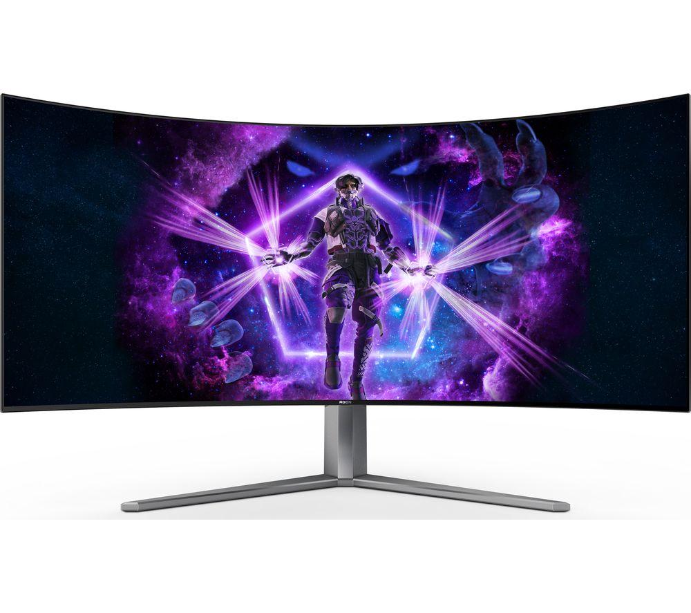 AOC AGON PRO AG456UCZD Quad HD 44.5" Curved OLED Gaming Monitor - Black image number 2 of 9