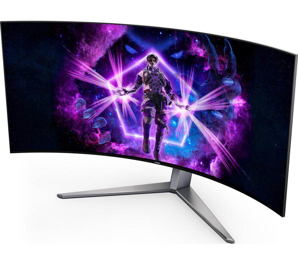 AOC AGON PRO AG456UCZD Quad HD 44.5" Curved OLED Gaming Monitor - Black image number 3 of 9