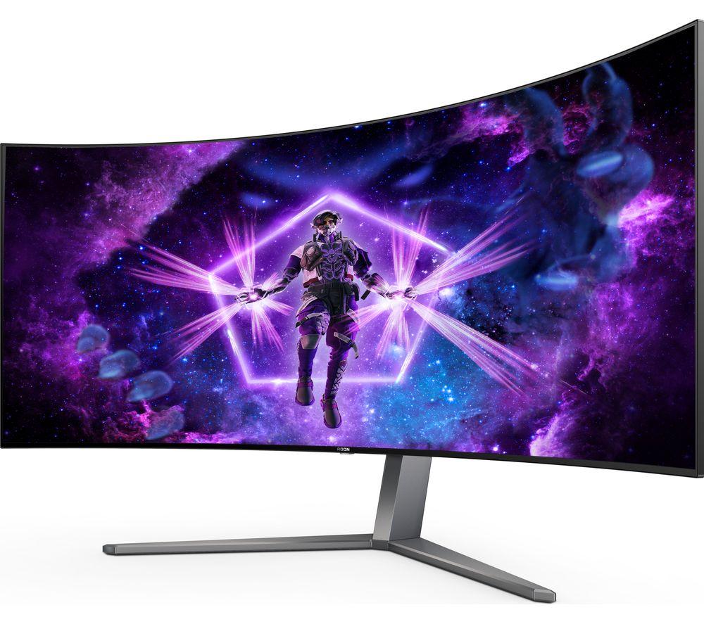 AOC AGON PRO AG456UCZD Quad HD 44.5" Curved OLED Gaming Monitor - Black image number 4 of 9