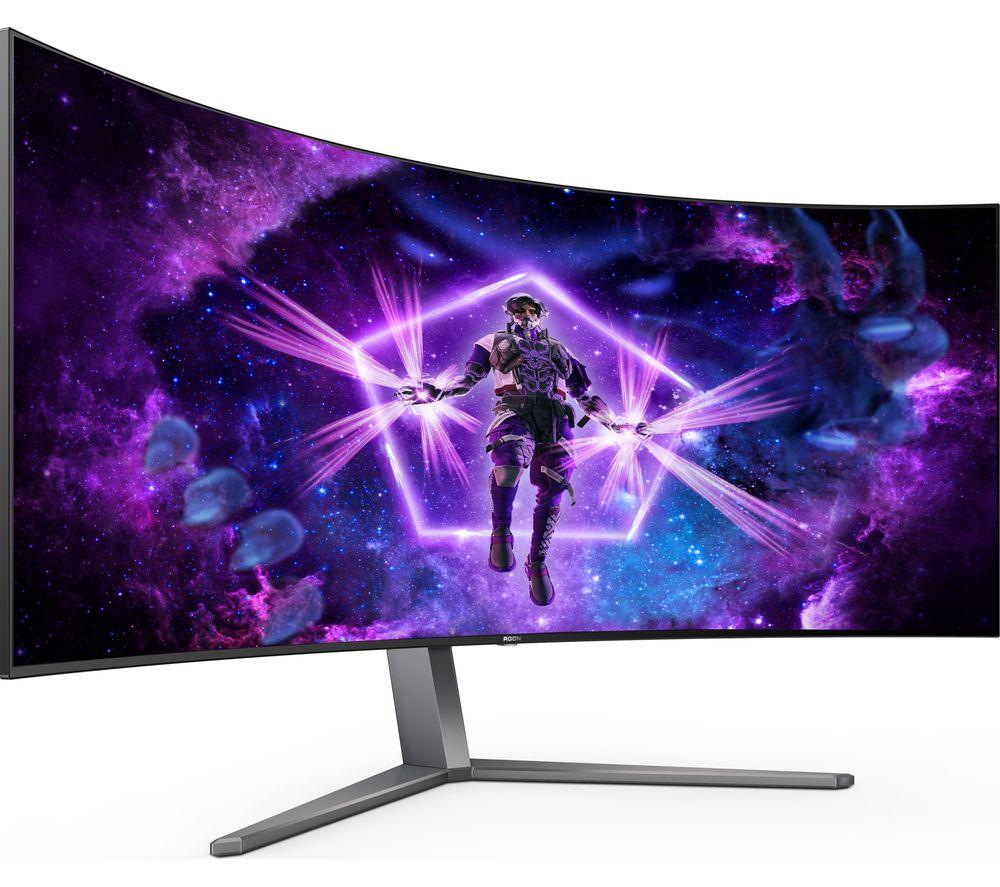 AOC AGON PRO AG456UCZD Quad HD 44.5" Curved OLED Gaming Monitor - Black image number 6 of 9