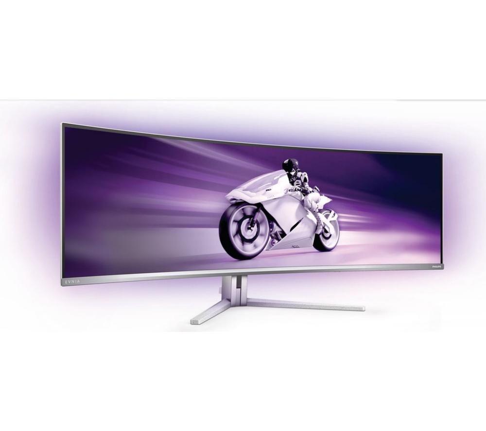 PHILIPS Evnia 8000 49M2C8900L Dual Quad HD 49" Curved Quantum Dot Gaming Monitor - White image number 3 of 9