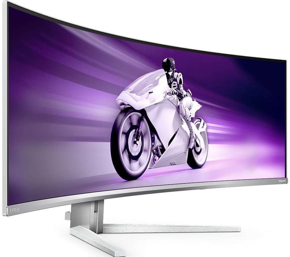 PHILIPS Evnia 8000 49M2C8900L Dual Quad HD 49" Curved Quantum Dot Gaming Monitor - White image number 4 of 9