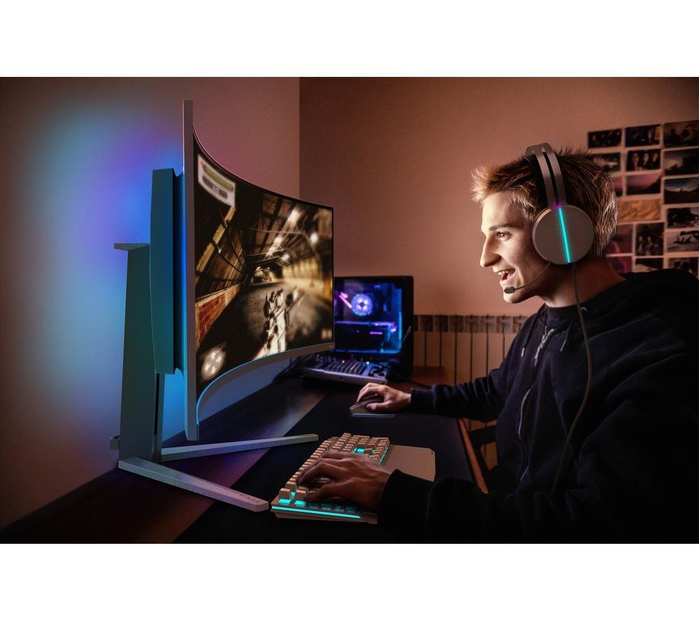 PHILIPS Evnia 8000 49M2C8900L Dual Quad HD 49" Curved Quantum Dot Gaming Monitor - White image number 9 of 9