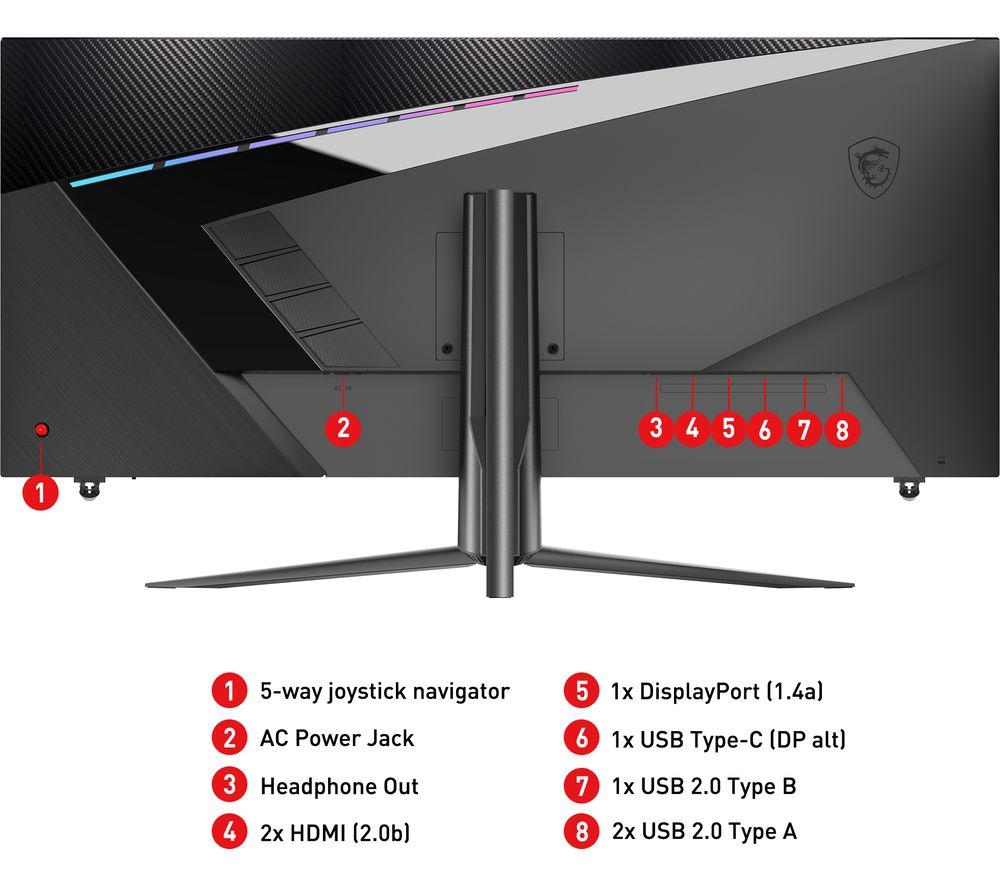 MSI MAG401QR Wide Quad HD 40" IPS LCD Gaming Monitor - Black image number 4 of 8