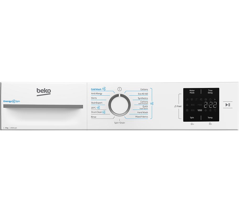 BEKO EnergySpin BM3WT3941W 9 kg 1400 Spin Washing Machine - White image number 7 of 20