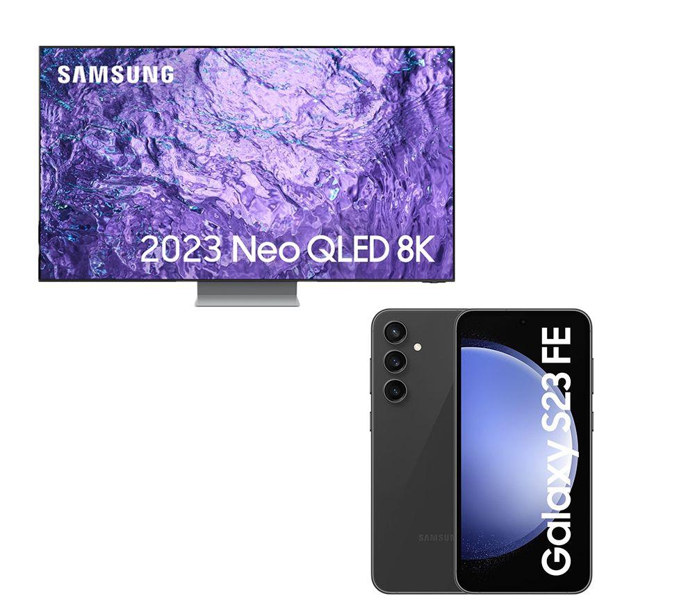 55 Samsung QE55QN700CTXXU  Smart 8K HDR Neo QLED TV with Bixby & Alexa & Galaxy S23 FE 5G (128 GB, 