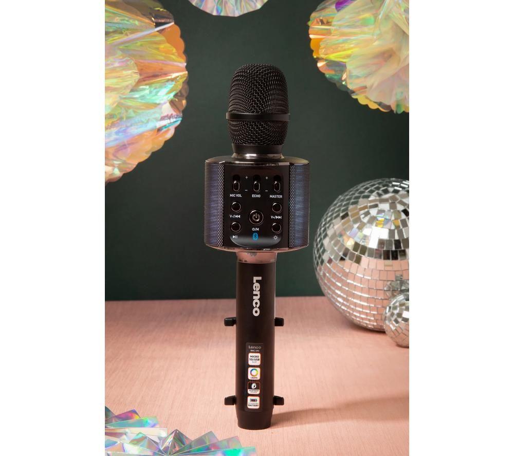 LENCO BMC-090 Bluetooth Karaoke Microphone - Black image number 9 of 15