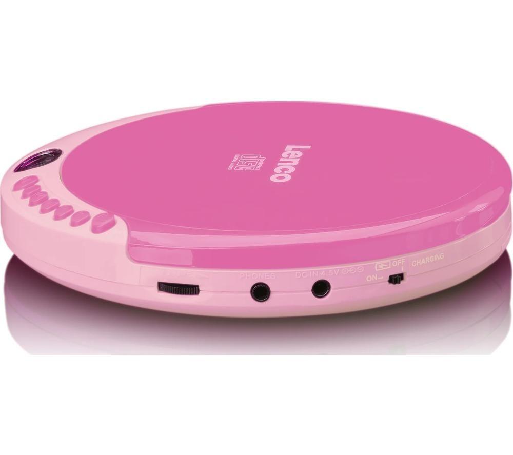 LENCO CD-011 Personal CD Player - Pink image number 4 of 12