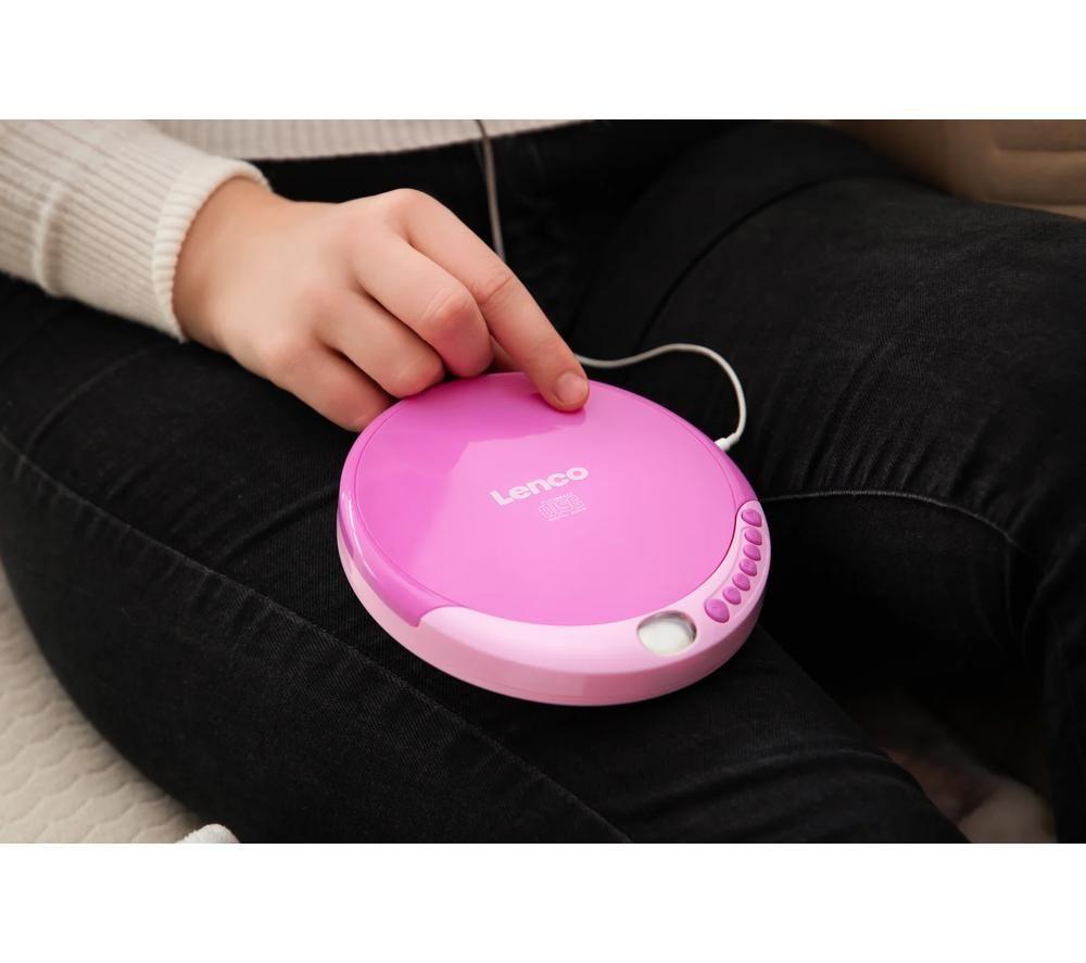 LENCO CD-011 Personal CD Player - Pink image number 11 of 12