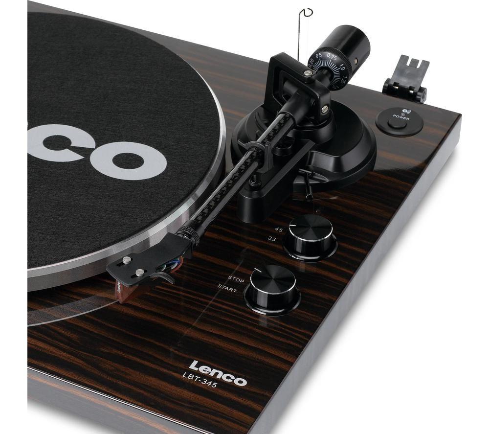 LENCO LBT-345 Belt Drive Bluetooth Turntable - Walnut image number 2 of 11
