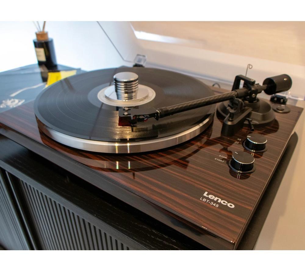 LENCO LBT-345 Belt Drive Bluetooth Turntable - Walnut image number 7 of 11