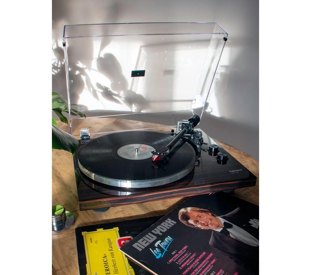 LENCO LBT-345 Belt Drive Bluetooth Turntable - Walnut image number 10 of 11