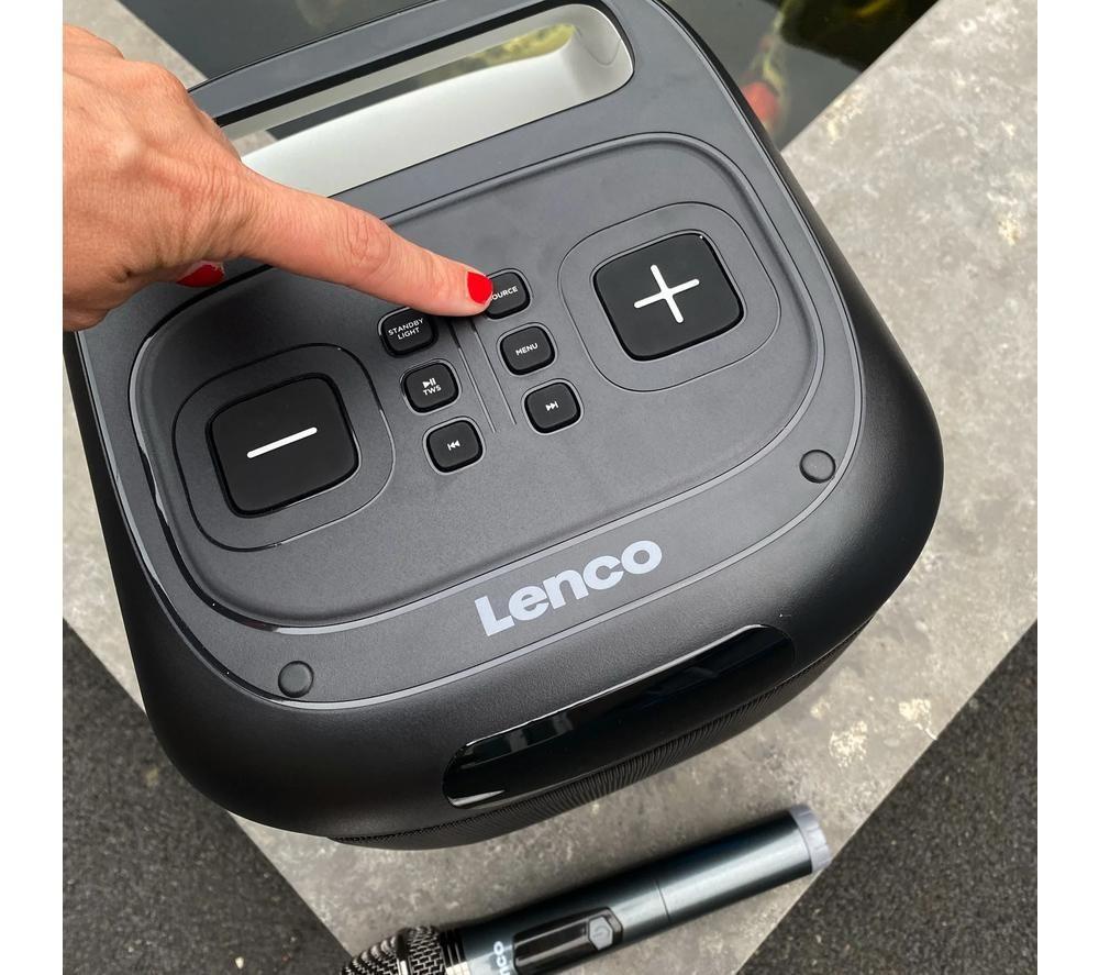 LENCO PA-100 Bluetooth Party Speaker - Black image number 10 of 14