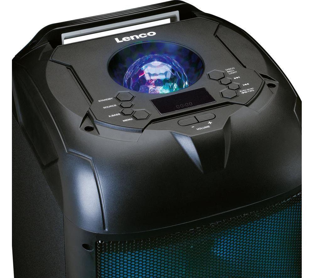 LENCO PA-260 Bluetooth Party Speaker - Black image number 2 of 14