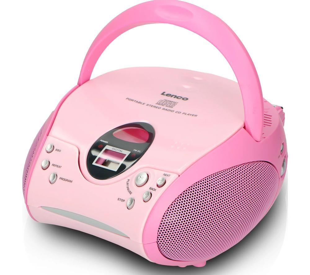 LENCO SCD-24 FM Boombox - Pink image number 2 of 12