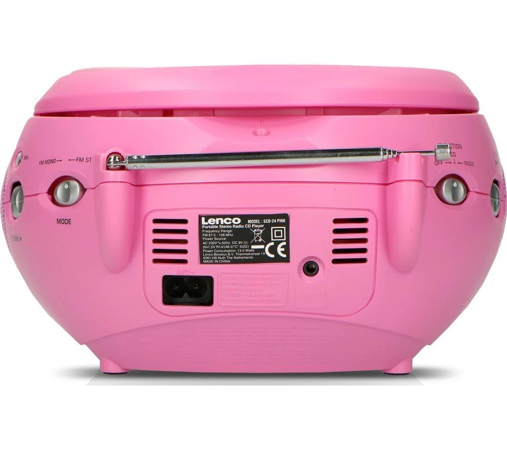 LENCO SCD-24 FM Boombox - Pink image number 5 of 12