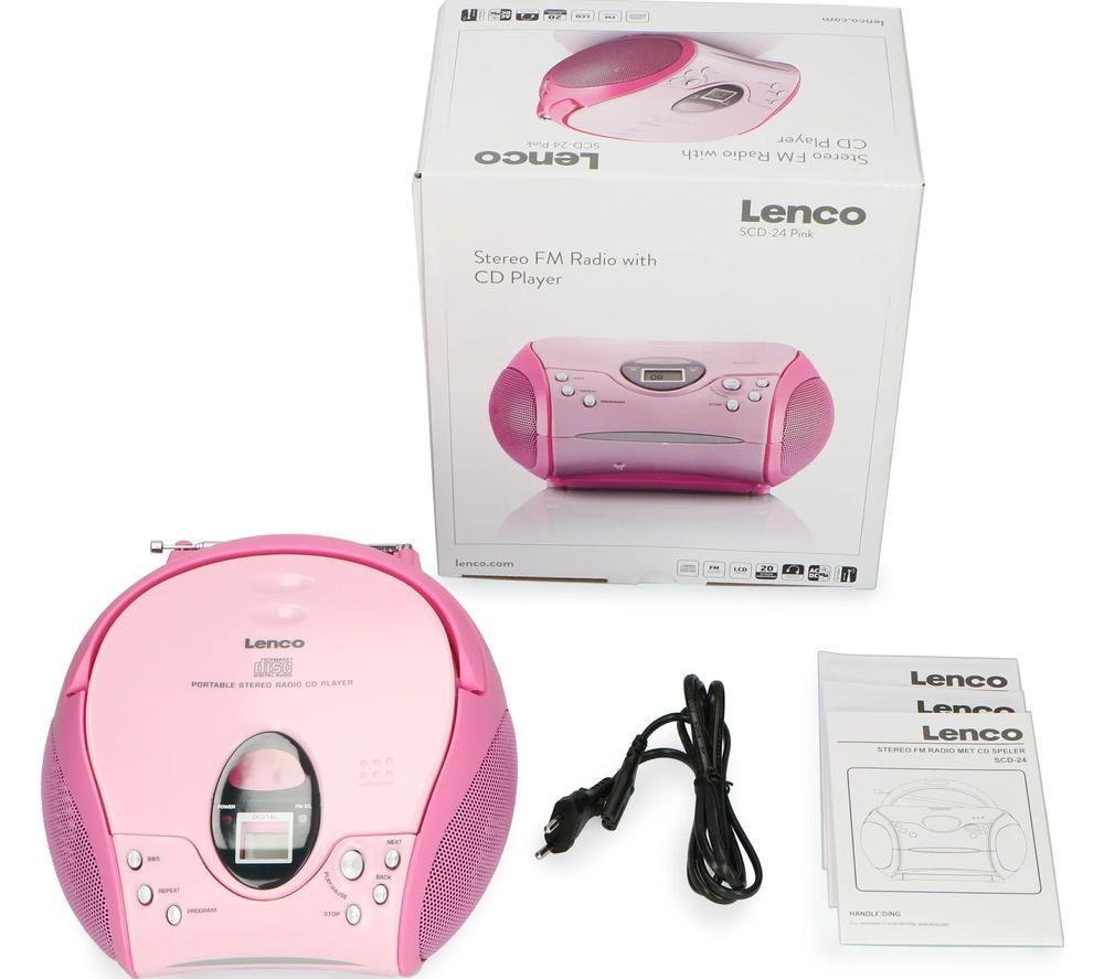 LENCO SCD-24 FM Boombox - Pink image number 12 of 12