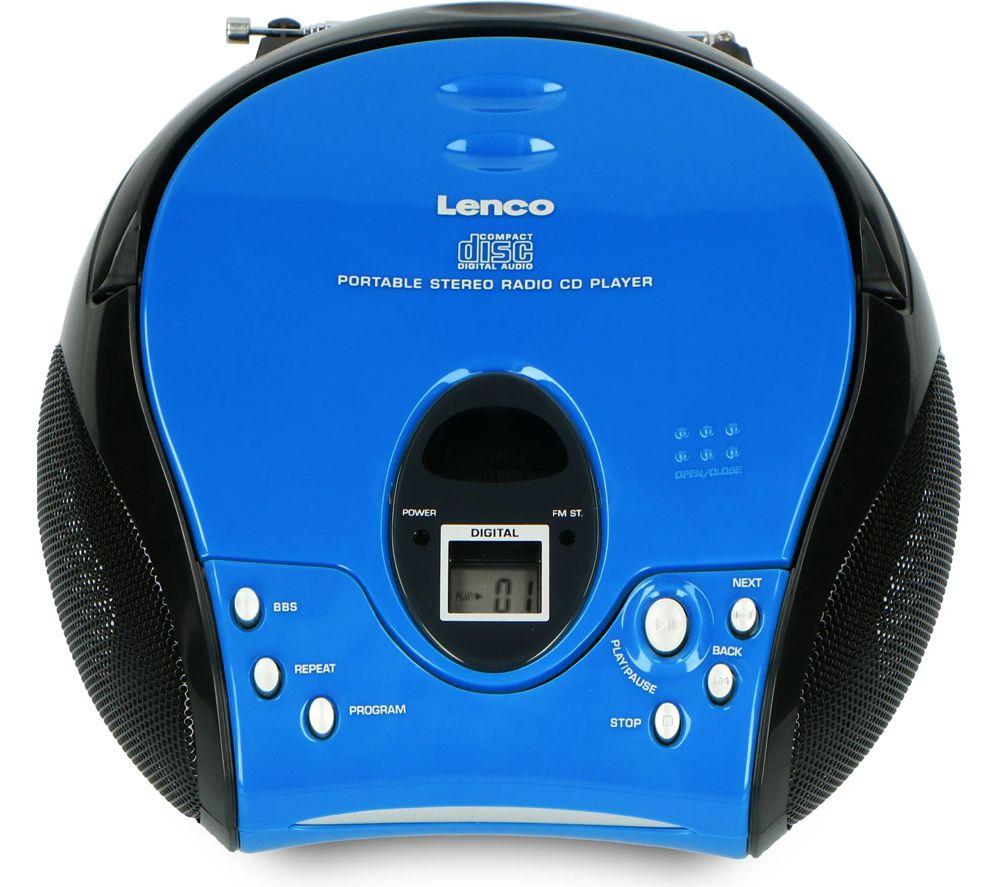 LENCO SCD-24 FM Boombox - Blue & Black image number 3 of 3