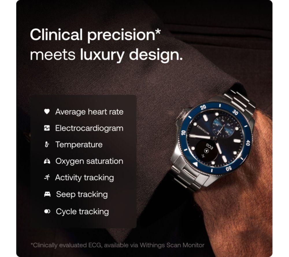 WITHINGS ScanWatch Nova Hybrid Smart Watch - Blue, 42 mm image number 2 of 6