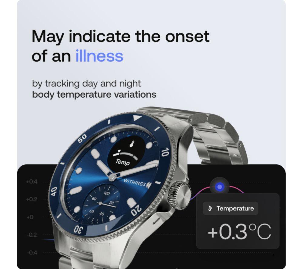 WITHINGS ScanWatch Nova Hybrid Smart Watch - Blue, 42 mm image number 4 of 6